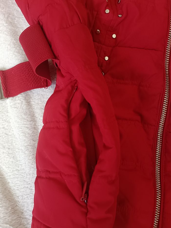 Parka à capuche rouge Morgan T36 - photo numéro 3