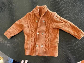 Gilet marron/caramel Orchestra bébé garçon - 9 mois