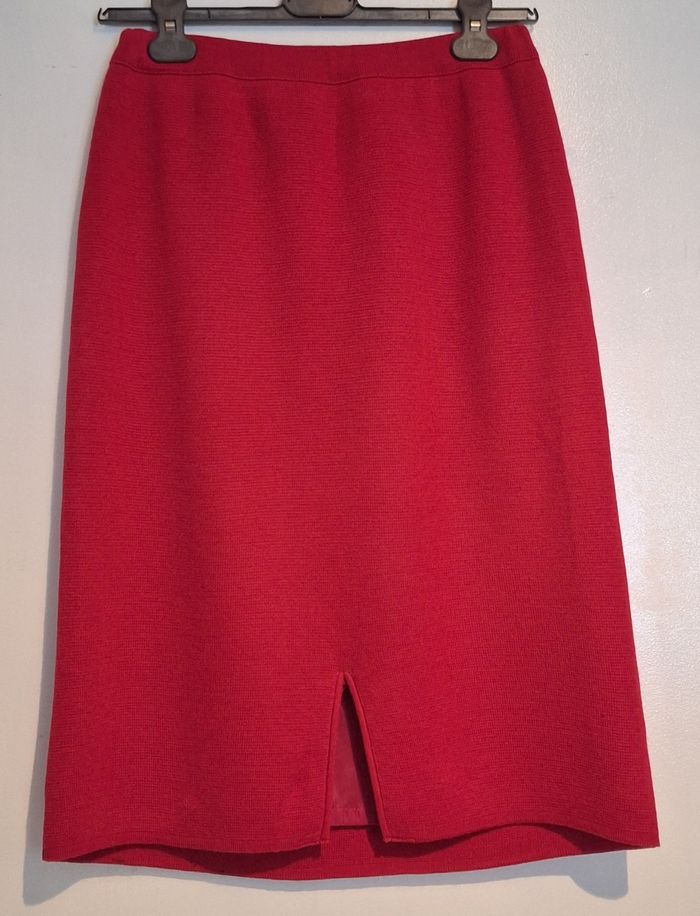 Jupe rouge vintage avec 39 % de laine - photo numéro 4