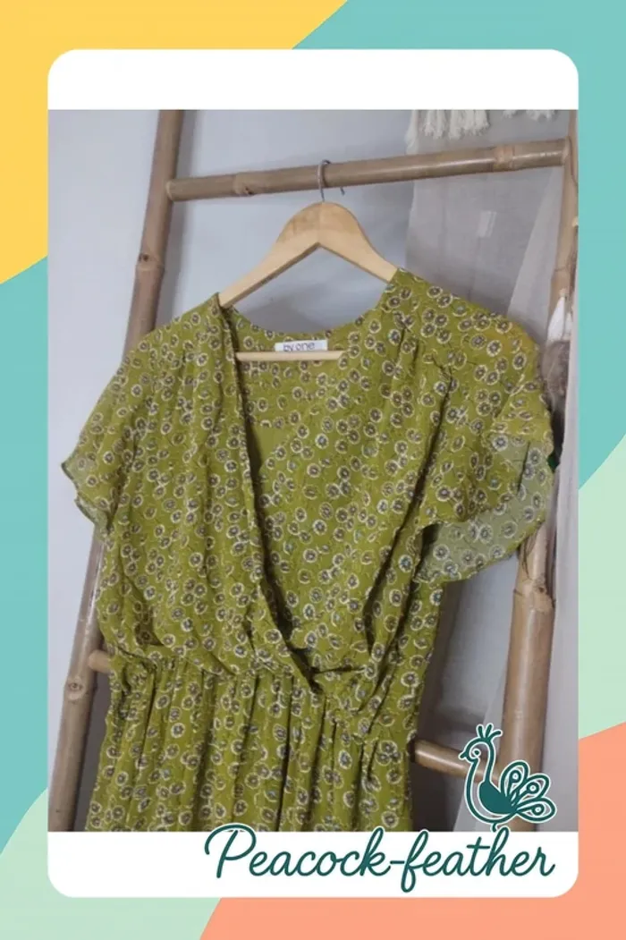 Robe verte 40/42 by one - photo numéro 2