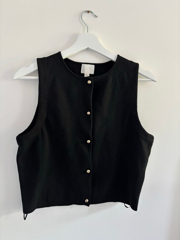 Top chic Zara , taille S noir classe - photo numéro 1