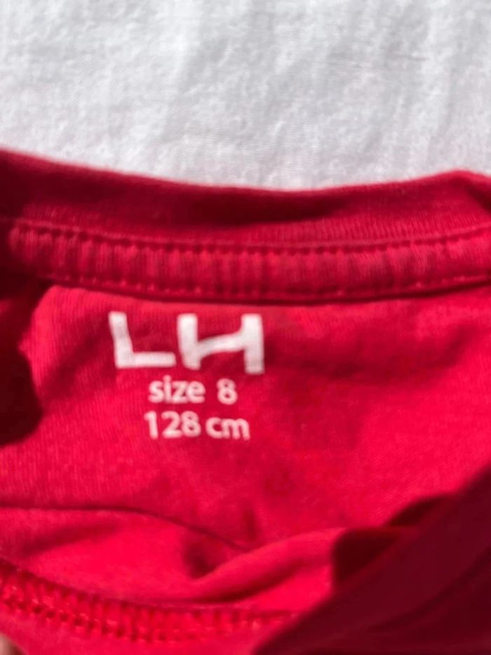 T shirt rouge la halle taille 8 ans - photo numéro 3