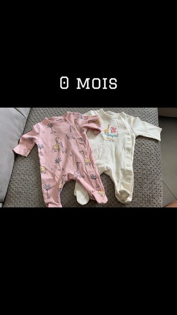 Lot 2 pyjamas 0 mois