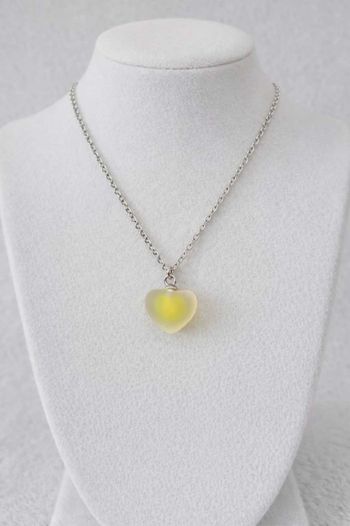 Collier pendentif cœur verre dégradé