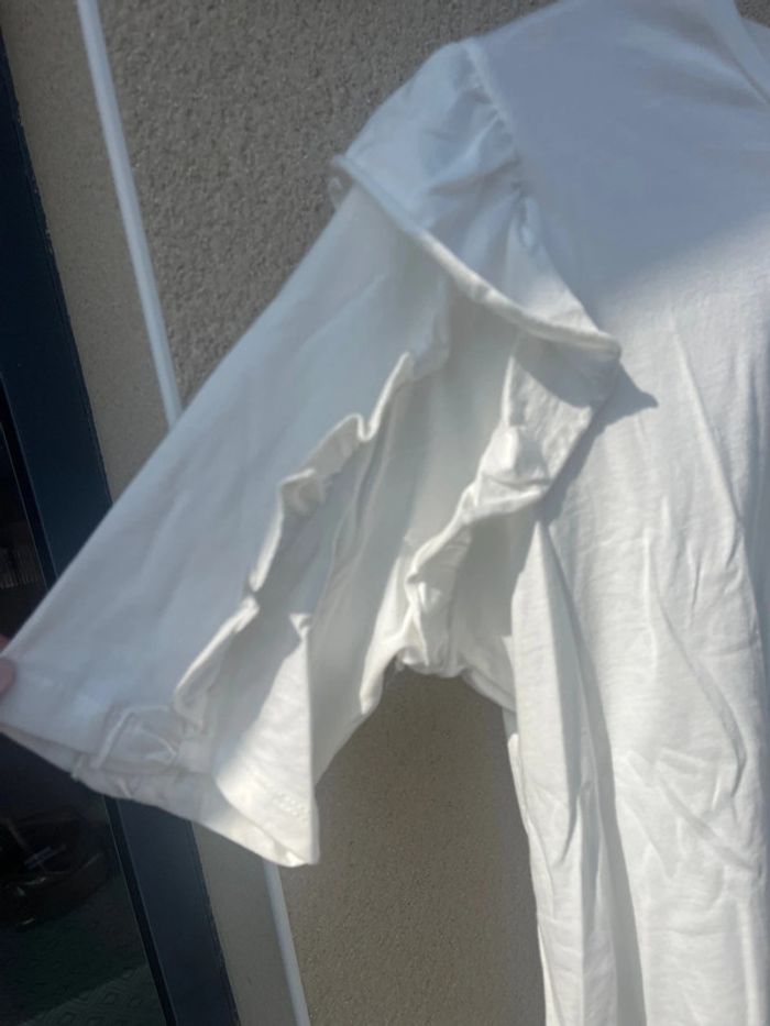 T-shirt blanc/creme - photo numéro 2