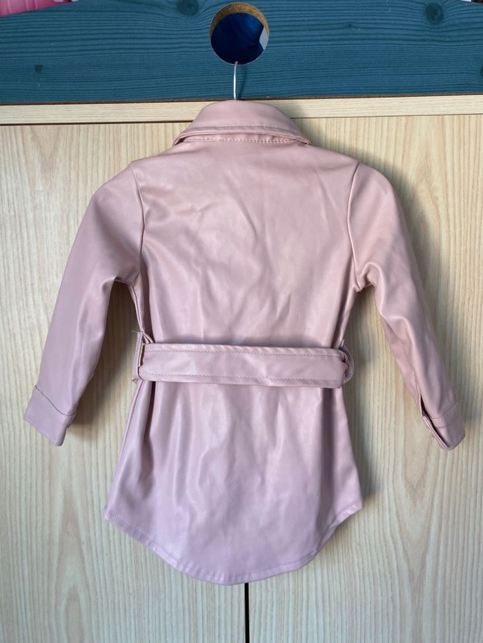 Veste rose simili cuir 18 mois - photo numéro 5