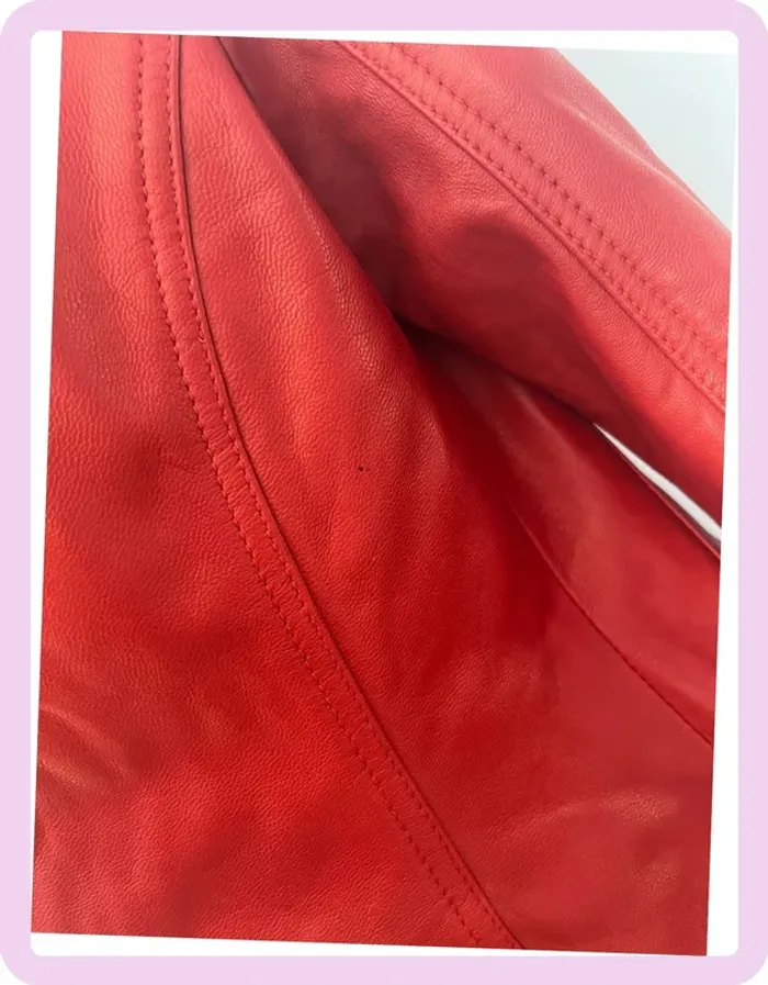 Perfecto Rouge Foncé en Cuir – Oakwood 🔥 - photo numéro 5