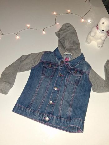 Veste en jean avec capuche en coton Cecilia Girl Style