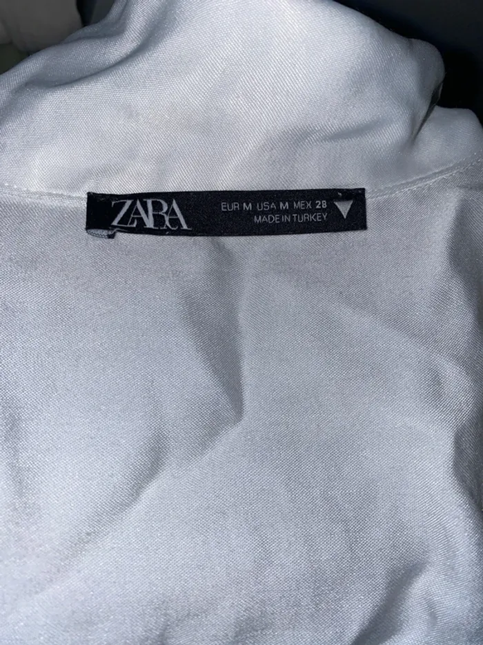 Chemise courte Zara ample blanche Taille M et plus - photo numéro 9