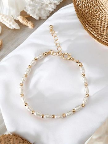 Bracelet perles d'eau douce- acier inoxydable - tendance bohème 🌊