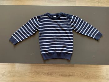Pull bleu marinière garçon taille 2 ans