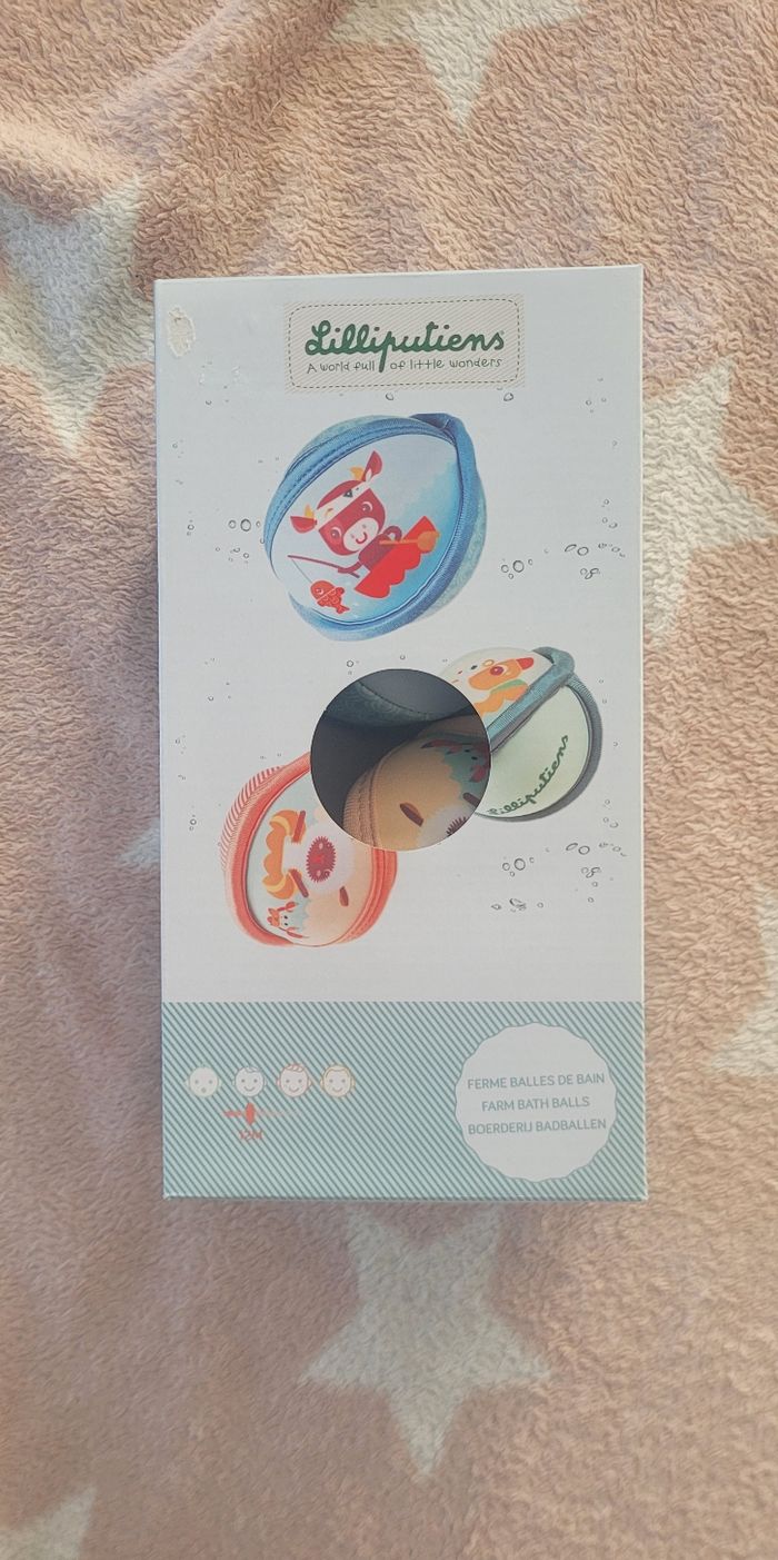 Coffret lot de 3 balles de bain. neuf