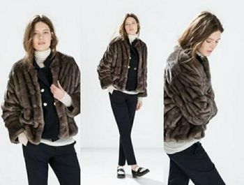 Zara Knit Veste d'hiver Femme Taille M