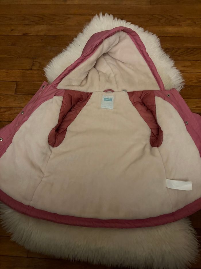 Okaïdi Manteau doublé sherpa – Rose poudré taille 24 mois - photo numéro 3