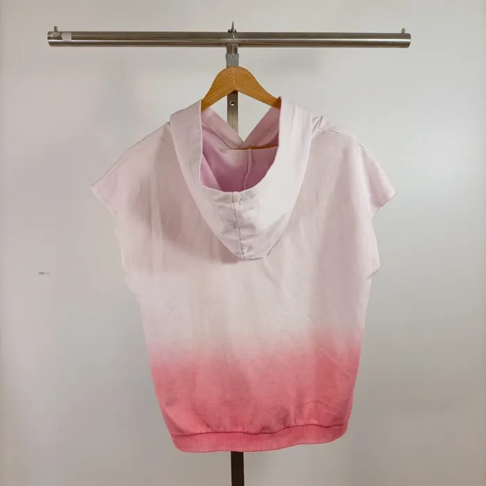 Sweat sans manches Promod rose dégradé à capuche en coton taille S neuf étiquette A1345 - photo numéro 5