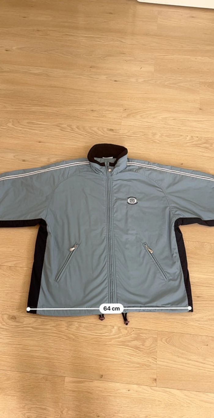 Veste Vintage Sergio Tacchini doublée – Années 90/2000 – Bleu clair – Taille XL (aussi L oversize) - photo numéro 5