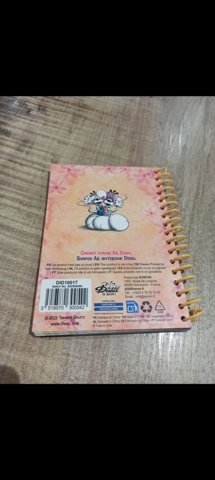 Bloc carnet spirale Diddl is back neuf OVP - photo numéro 2