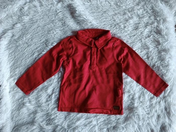 Polo manches longues rouge T. 23 mois Orchestra - photo numéro 2