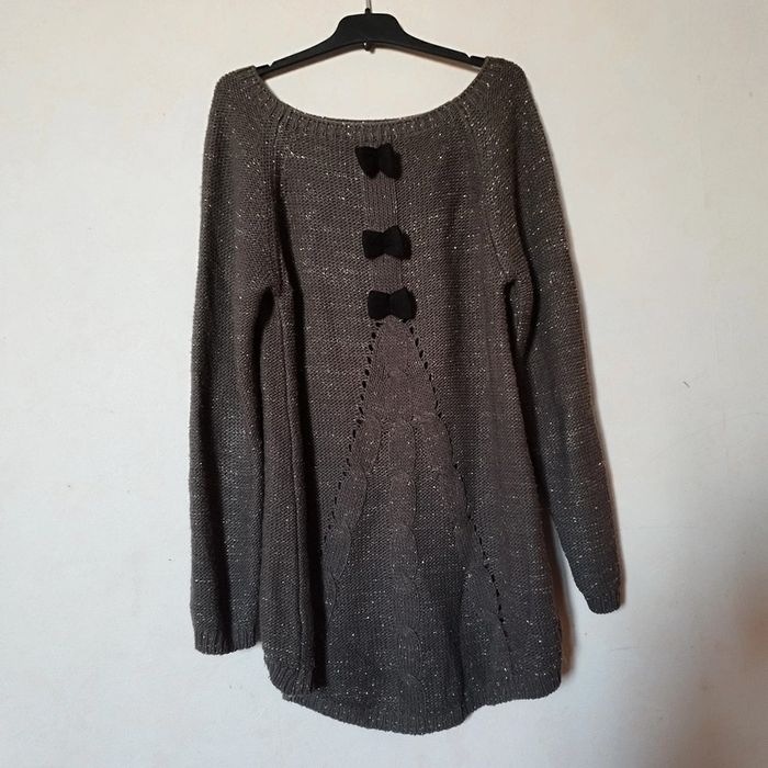 Pull marron effet brillant - photo numéro 4