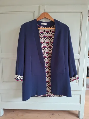 Veste longue habillée chic doublure wax
