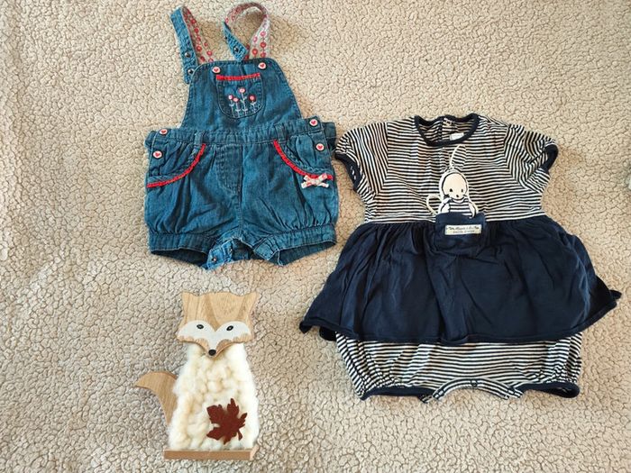 Lot de 2 combi short 6 mois
