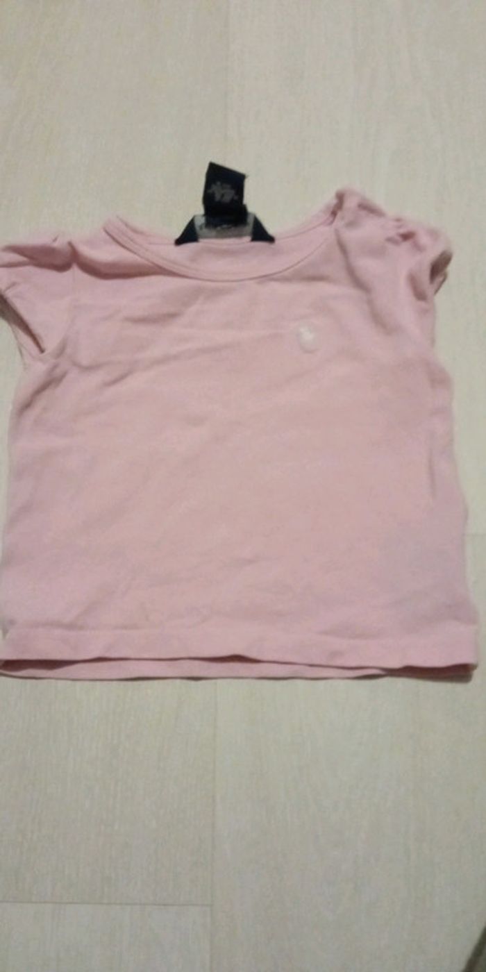 Tee-shirt rose pâle Ralph Lauren