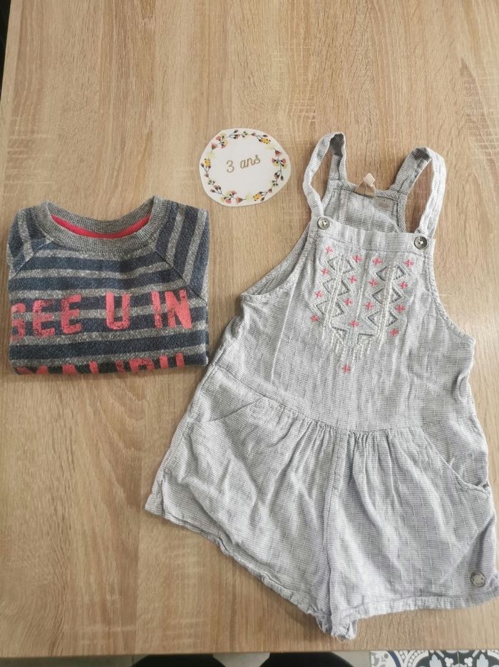 Ensemble fille 3 ans combishort et pull Roxy