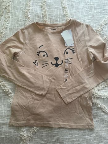 Haut fille 10 ans Kiabi neuf beige