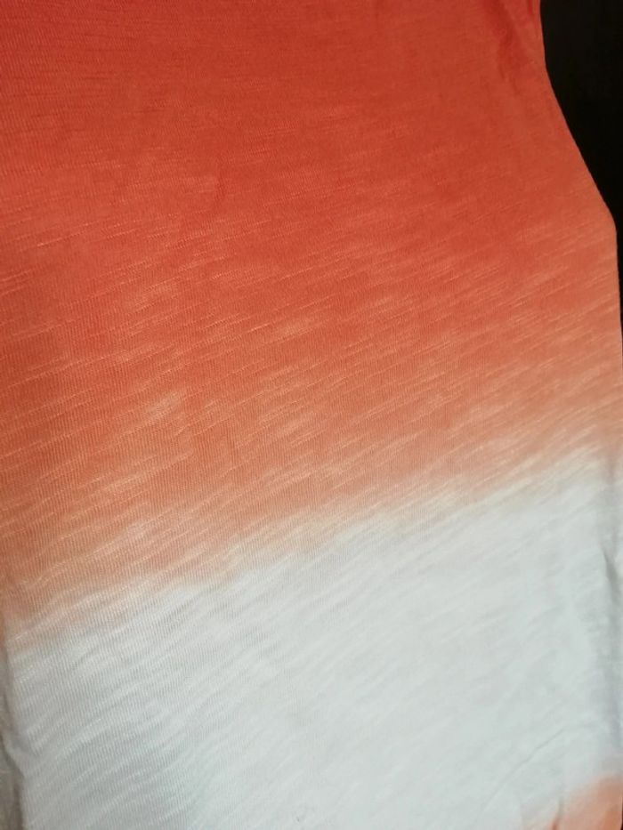 Tee shirt top maison 123 printemps été automne orange rouille tye and dye - photo numéro 2