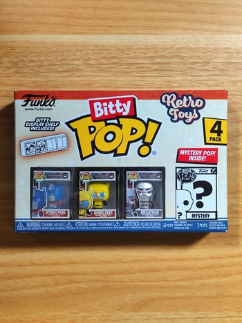 Boîte 4 Bitty Pop! - Optimus Prime, Bumblebee, Megatron + Mystère - Transformers (Retro Toys)