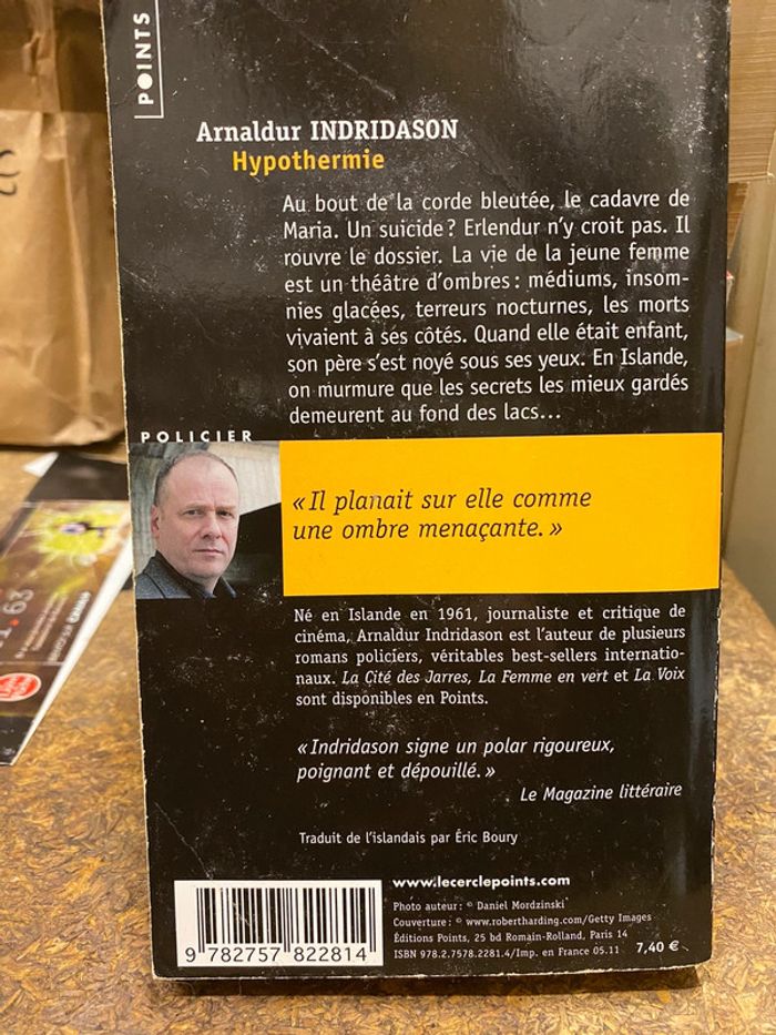 Hypothermie - Arnaldur Indridason - photo numéro 2