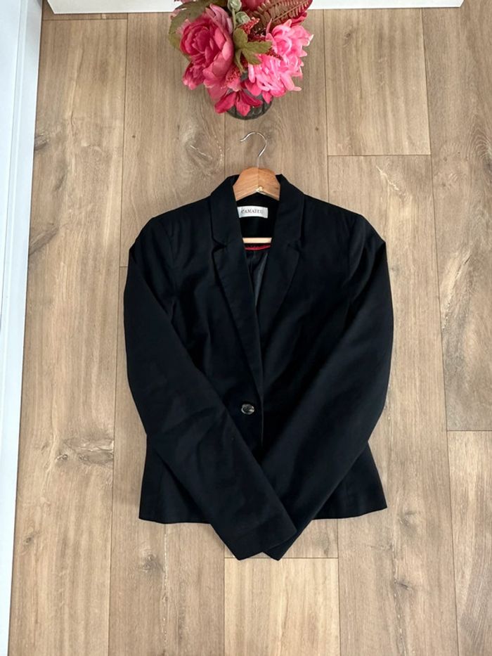 Blazer camaïeu basique • Noir • Taille 36 - photo numéro 4