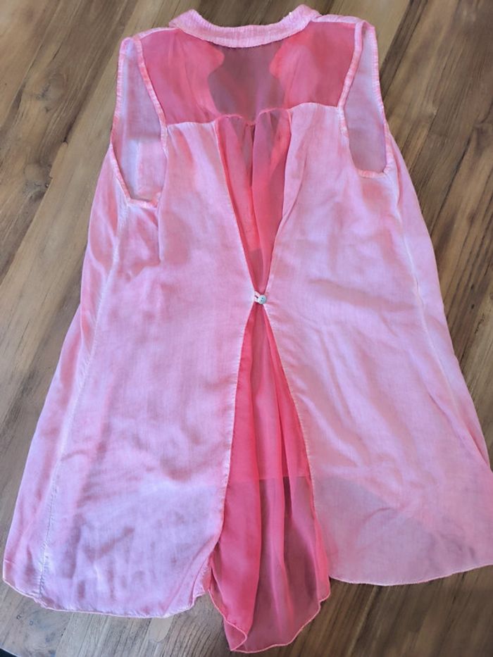Top blouse été rose m 38 - photo numéro 2