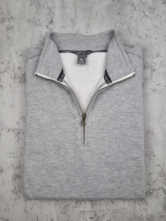 Sweat 1/4 zip Eddie Bauer gris – Taille XL Homme - photo numéro 2