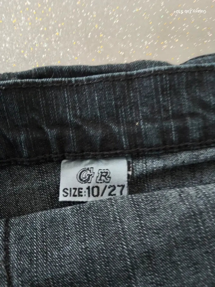 Mini jupe strass jean portefeuille plissée 10/27 - photo numéro 3