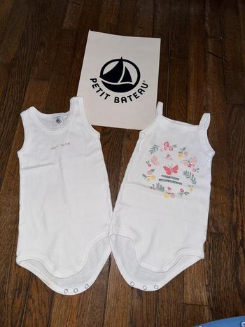 lot body Petit Bateau 12 mois