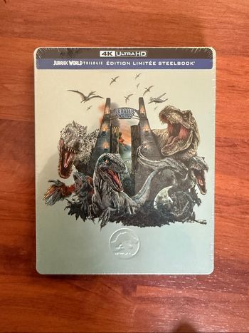 Jurassic World Trilogie Édition Limitée Steelbook Blu-ray 4k NEUF sous blister