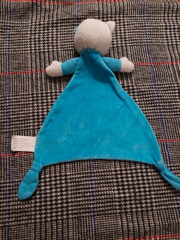 #06 Musti de mustela - doudou oursob bleu à pois - photo numéro 4
