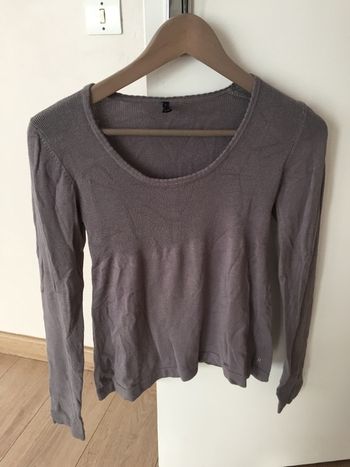 Pull Naf Naf taille M gris clair