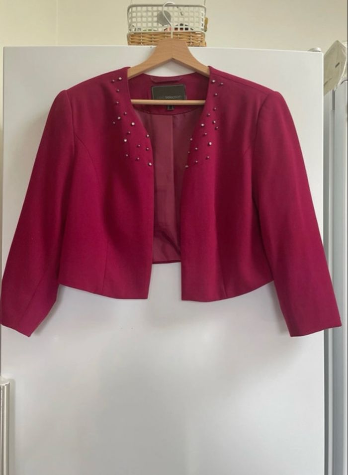 Veste boléro rouge bordeaux
