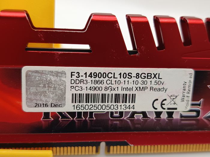 G.SKILL RIPJAWS X Cartes DDR3  F3-14900CL10S 8GB XL - photo numéro 3