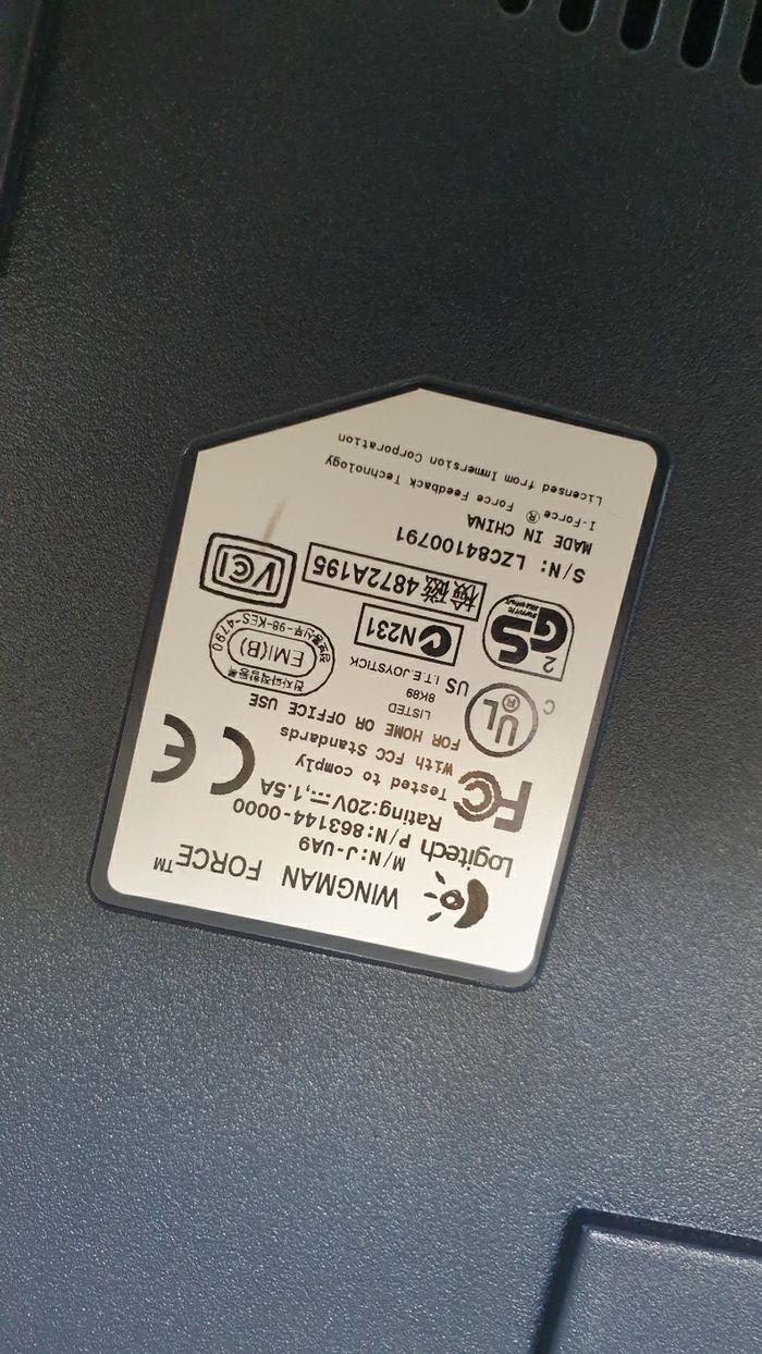 Jeux vidéo vintage manette de force Logitech Wingman - photo numéro 7