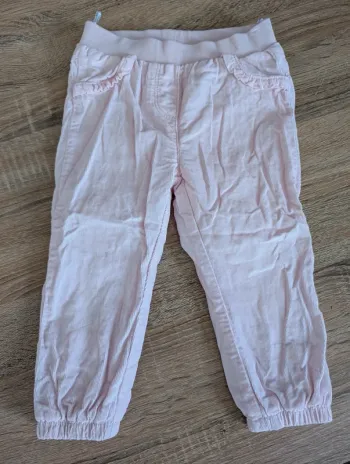 Pantalon côtelé rose pâle