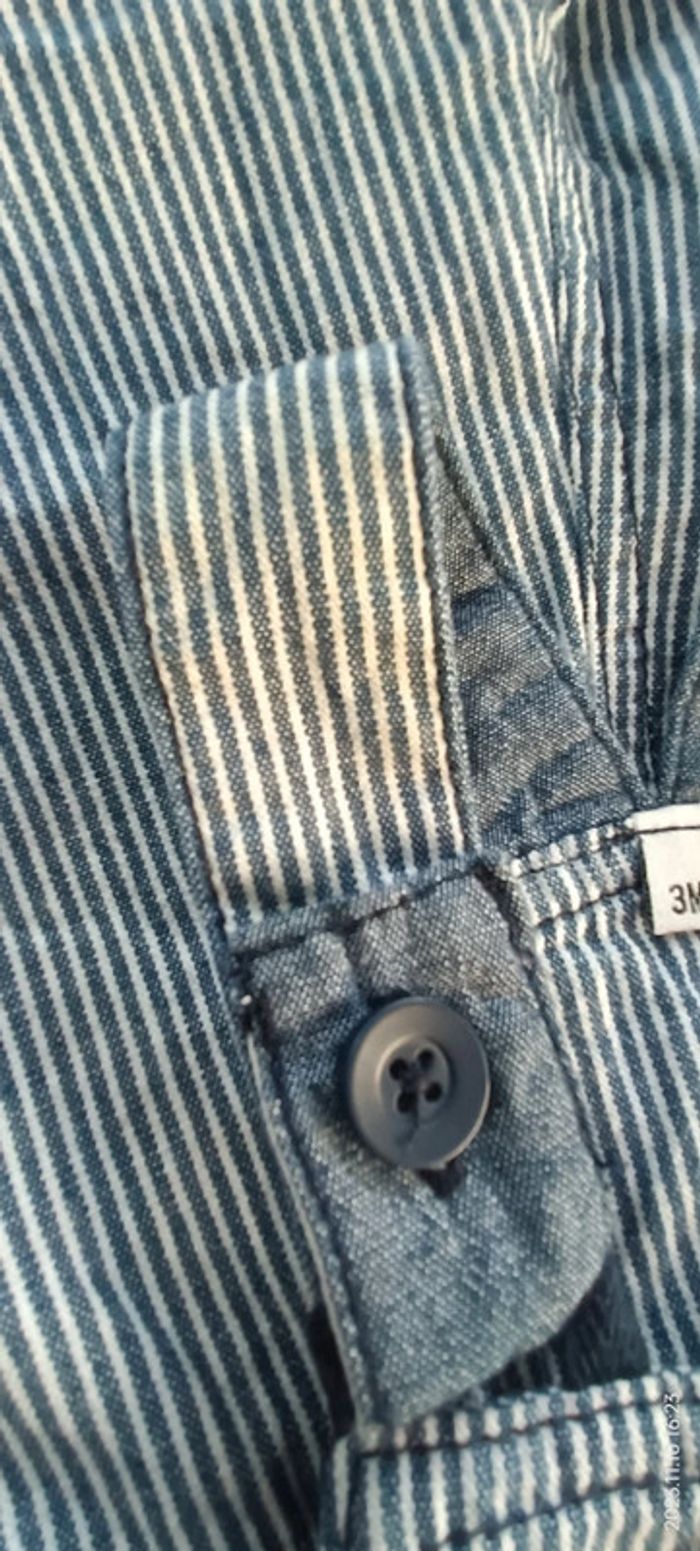 Ensemble salopette et polo manches courtes garçon - 3 mois - photo numéro 7