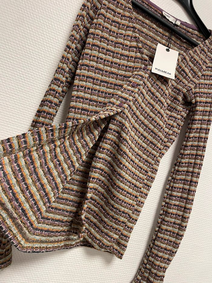 gilet rayée neuf taille S - photo numéro 3