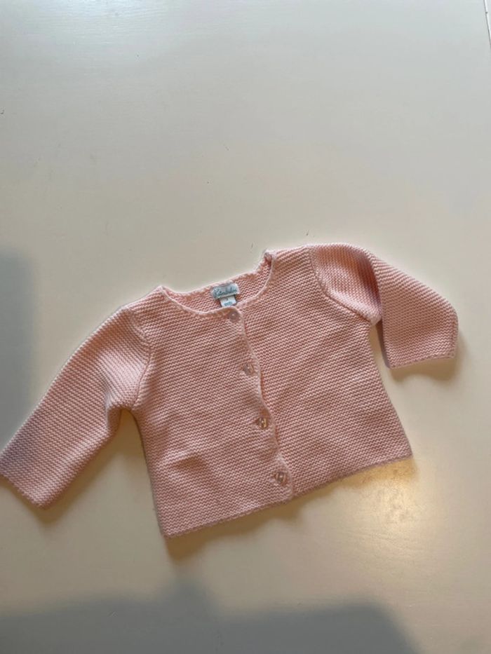 Gilet rose bébé