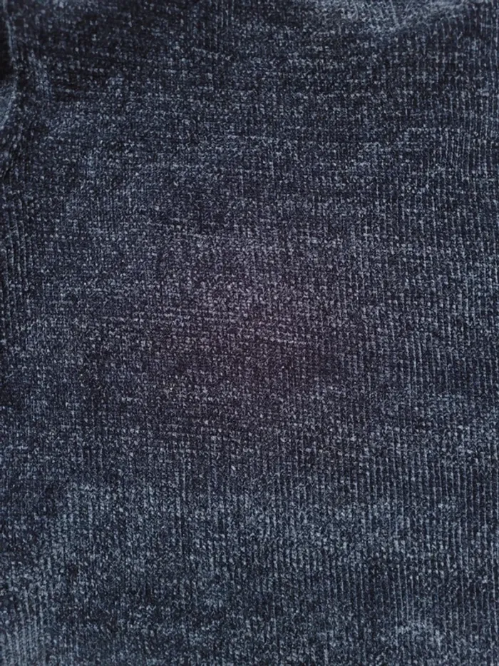 Pull maille chenille - Bleu marine - Vintage - photo numéro 5