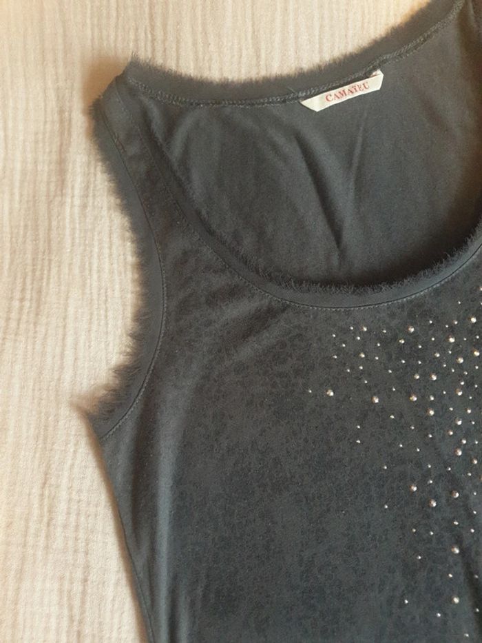 Débardeur gris perles paillettes - photo numéro 3