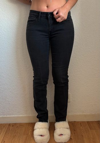 Jean Levi’s slight curve mid rise taille basse gris anthracite noir droit straight taille M/38
