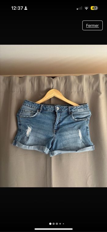 Short en jeans